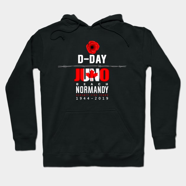 D Day Juno Beach Anniversary Hoodie by SeattleDesignCompany